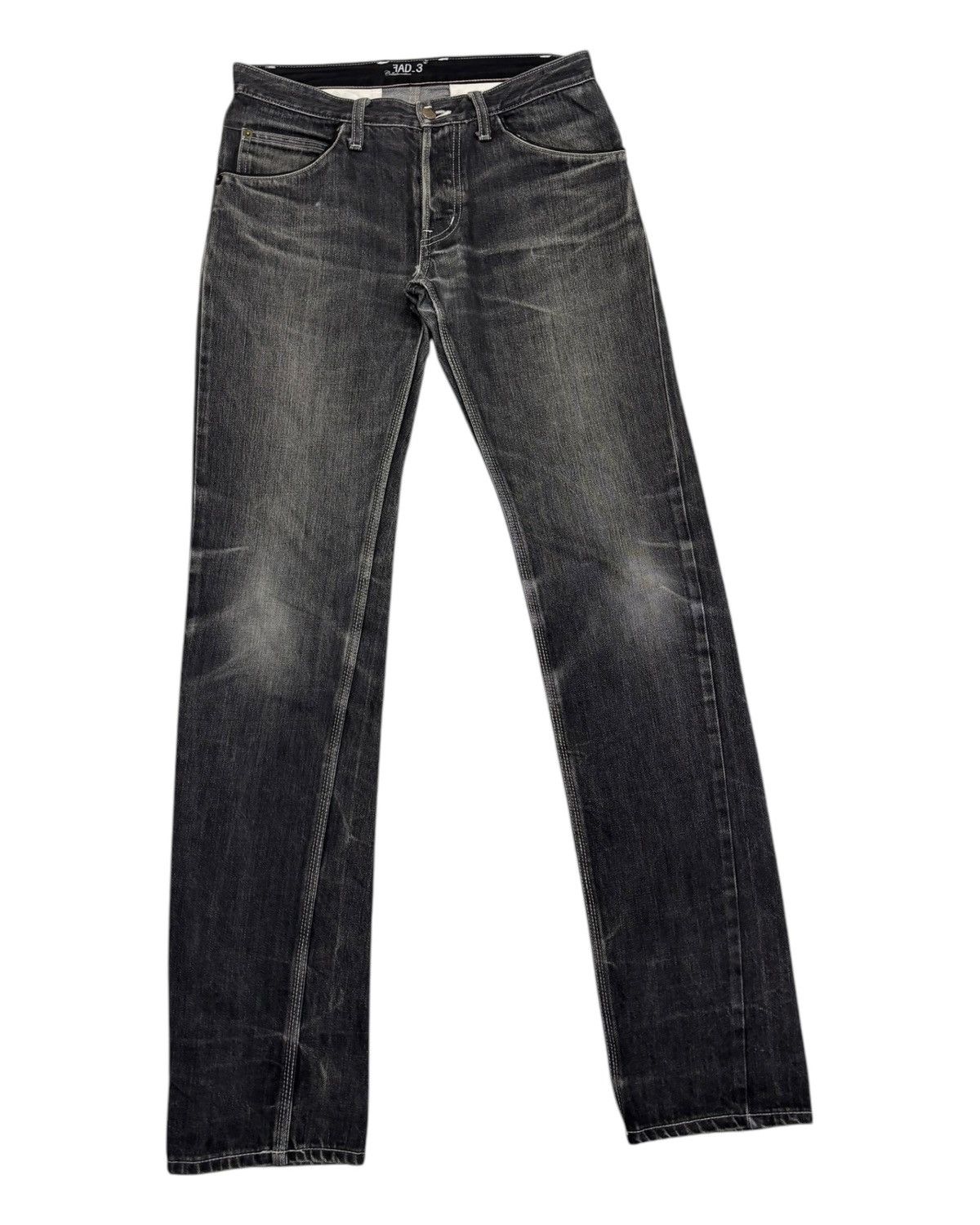 Fad Three × If Six Was Nine × Le Grande Bleu (L.G.B.) 🔥FAD_3 COLLABORATION STRAIGHT LEG BLACK DENIM JEANS Size US 32 / EU 48 - 3 Thumbnail