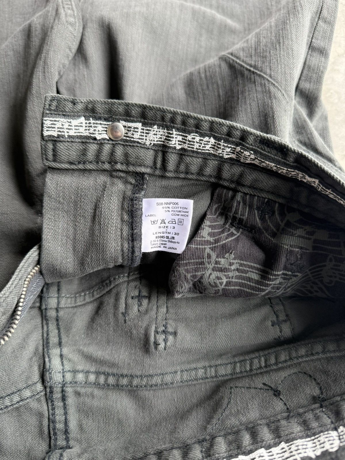 Number (N)ine Number (N)ine SS08 Double Pocket Pain Denim Charcoal Size US 30 / EU 46 - 5 Thumbnail