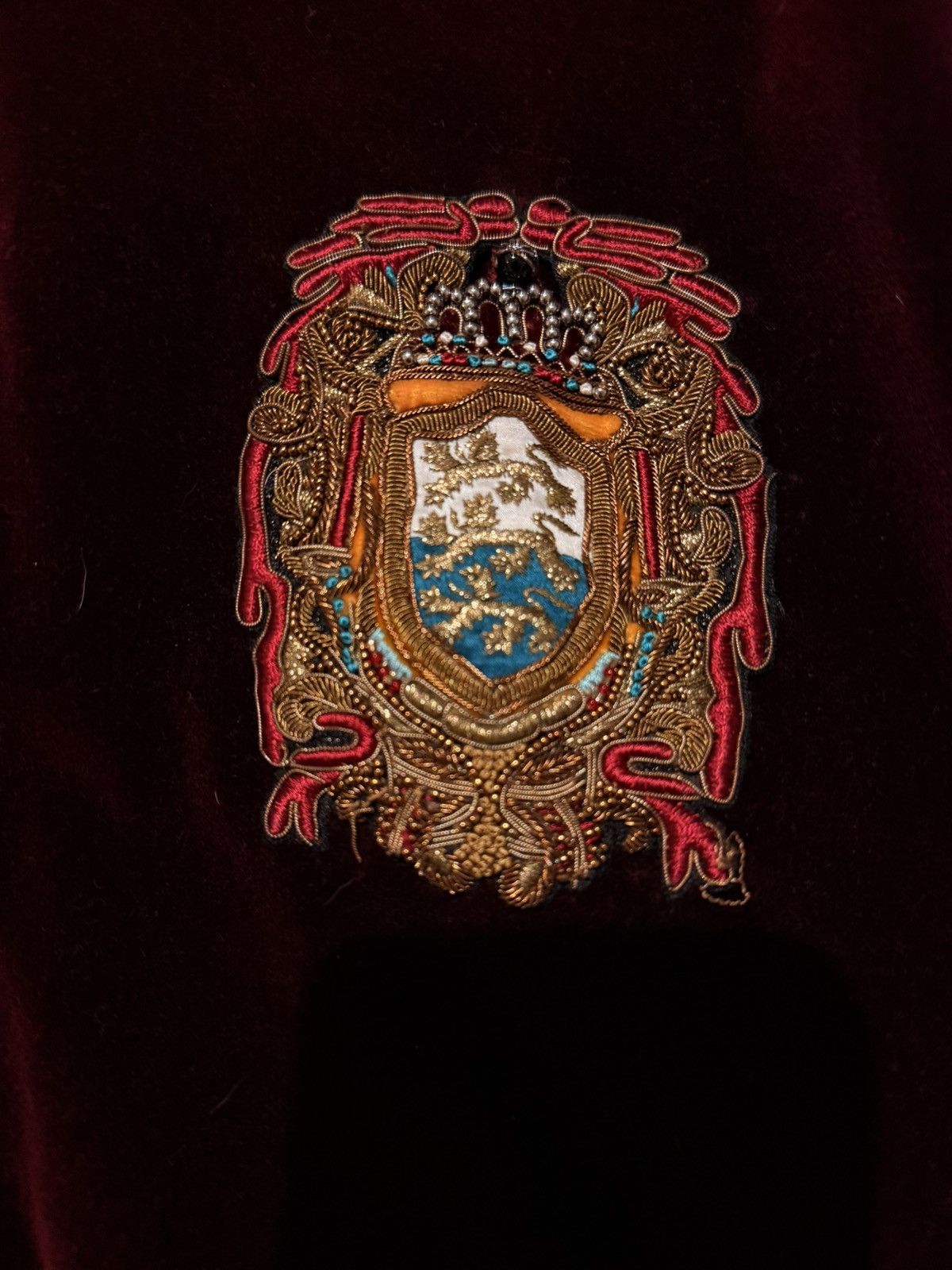 Dolce & Gabbana Dolce & Gabbana Velvet Embroidered Bomber Size US M / EU 48-50 / 2 - 3 Thumbnail