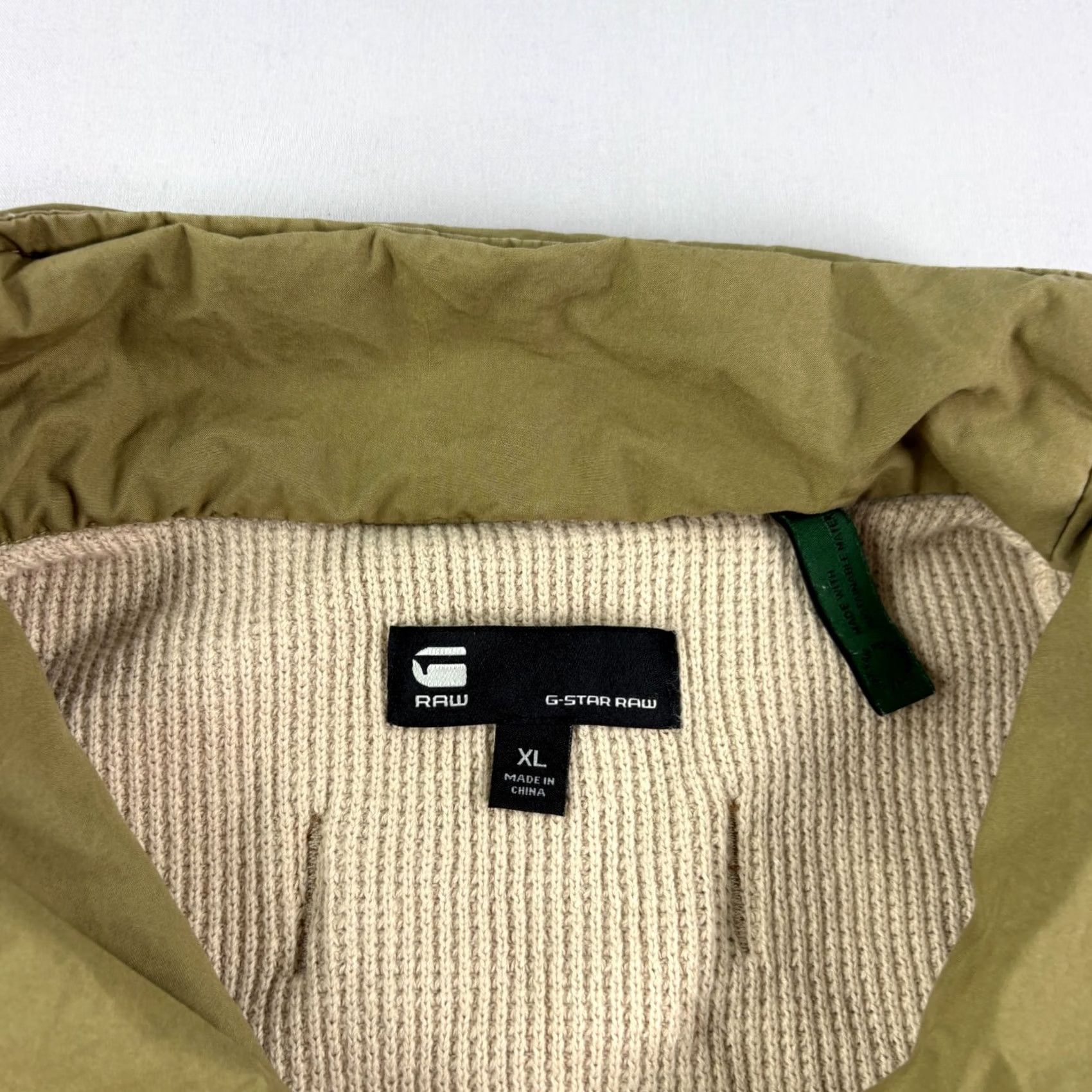 Vintage G Star Raw Jacket Mens XL Beige Full Zip Utility Cargo Knit Casual Size US XL / EU 56 / 4 - 4 Thumbnail