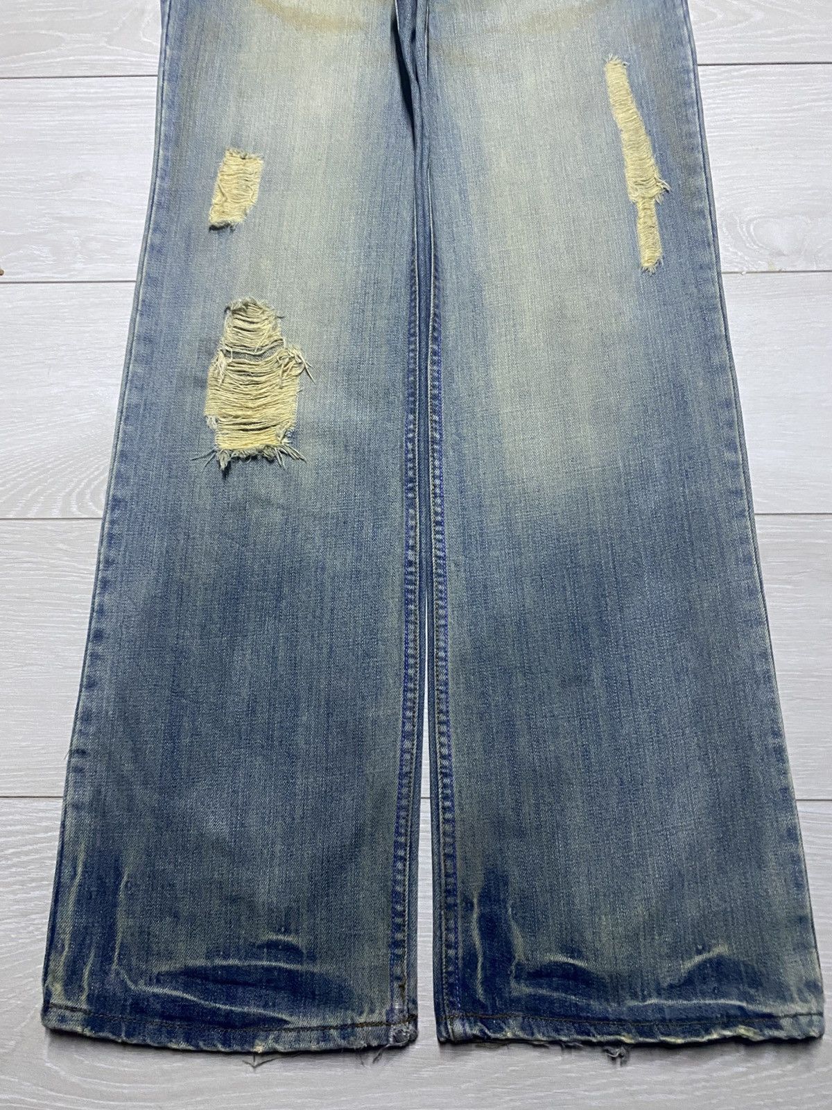 Number (N)ine Vintage Japanese Brand Midas Mud Wash Baggy Wide Leg Size US 32 / EU 48 - 5 Thumbnail