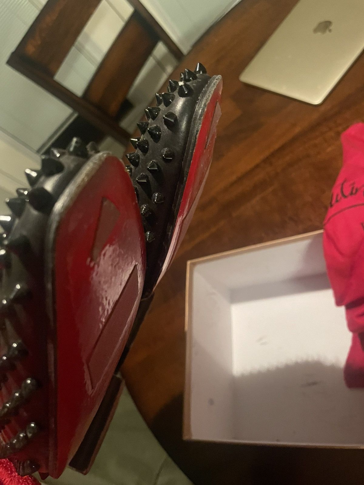 Christian Louboutin Christian Louboutin Dandelion Spikes Flat Calf Lux/GG Size US 9 / EU 42 - 10 Thumbnail