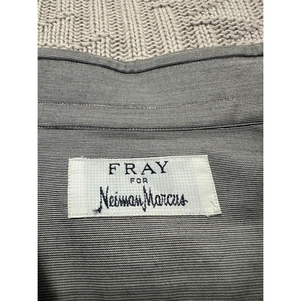 Neiman Marcus Fray for Neiman Marcus black micro stripe button down Size US L / EU 52-54 / 3 - 5 Thumbnail
