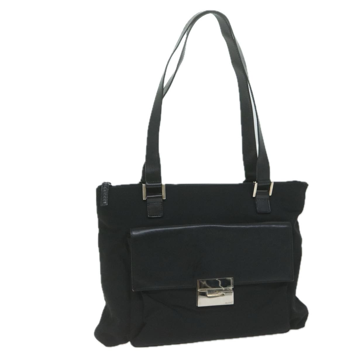 Gucci -- Black Synthetic Shoulder Bag (Pre-Owned) Size ONE SIZE - 1 Thumbnail