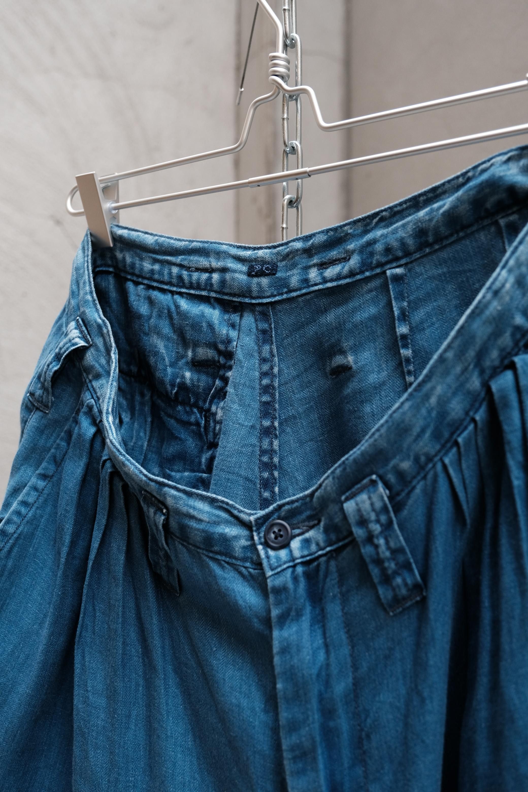Porter Classic PORTER CLASSIC indigo linen wide bebop pants Size US 33 - 5 Thumbnail