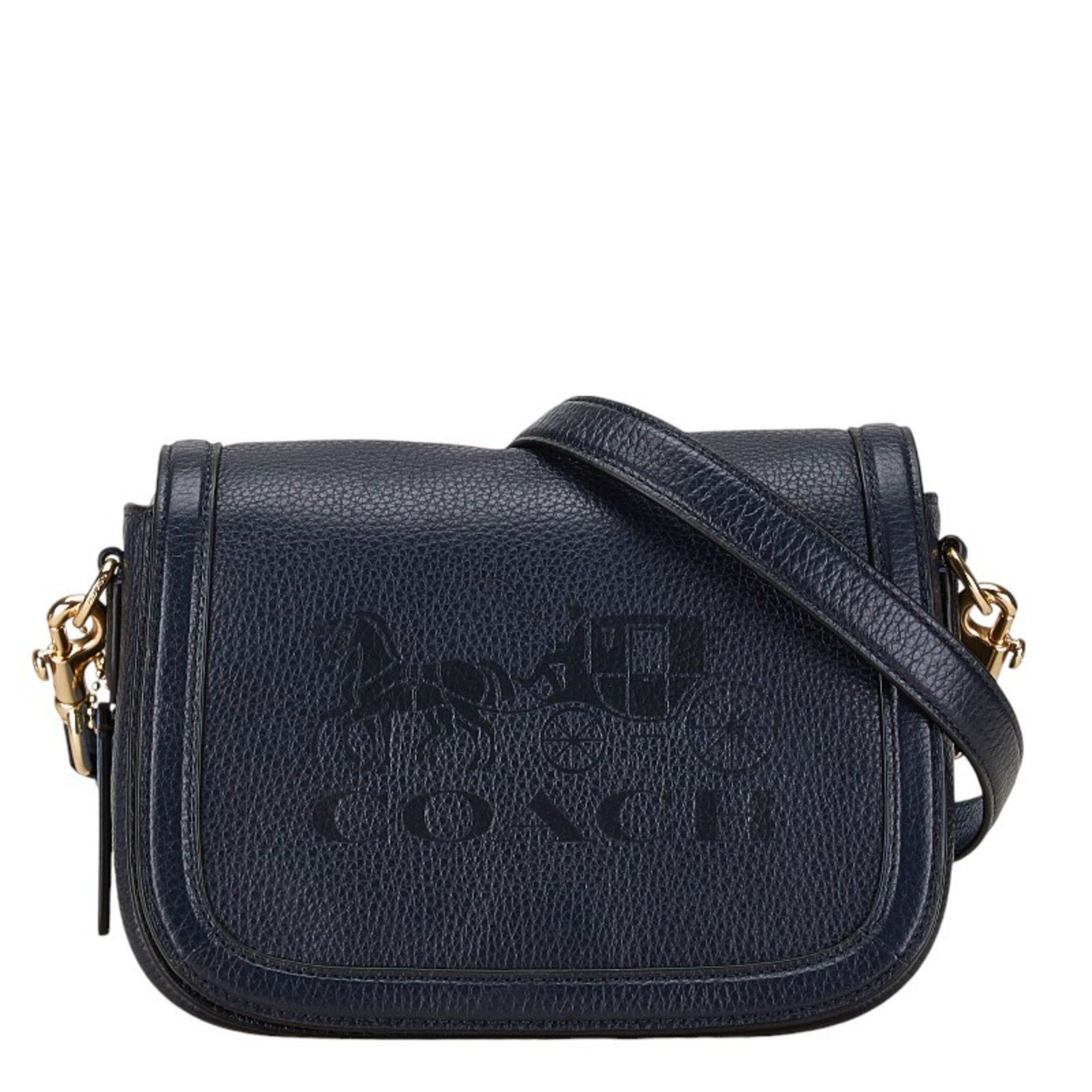 NWT COACH CE585 Clara Shoulder Bag With cheapest Horse And Carriage Navy Denim