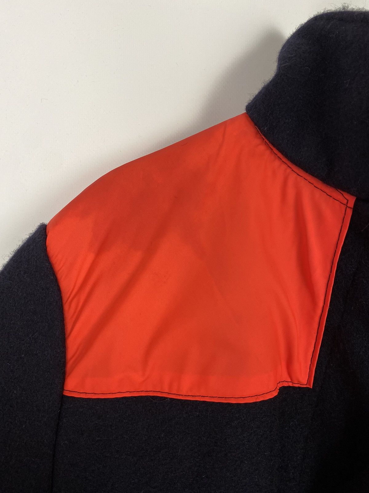 Vintage 1980’s Vintage Navy Wool Orange Poly Coated Donkey Jacket Size US L / EU 52-54 / 3 - 6 Thumbnail