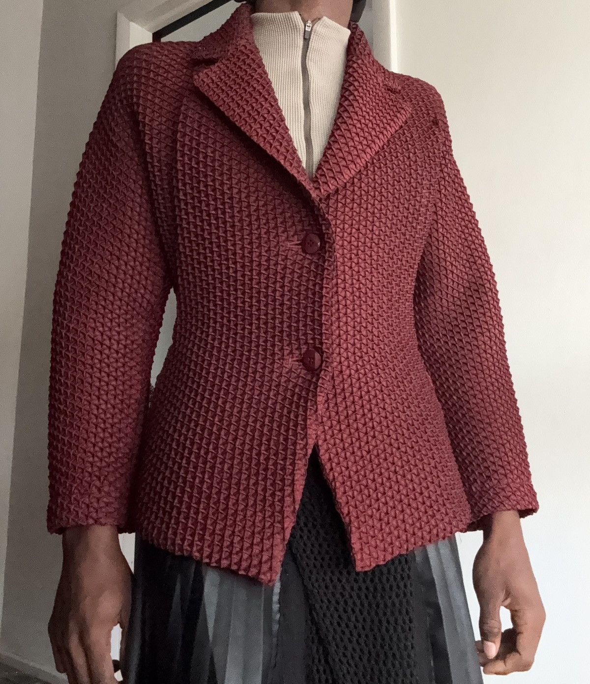 Issey Miyake × Pleats Please Issey Miyake Issey Miyake Diamond pleated Blazer Size US M / EU 48-50 / 2 - 12 Thumbnail