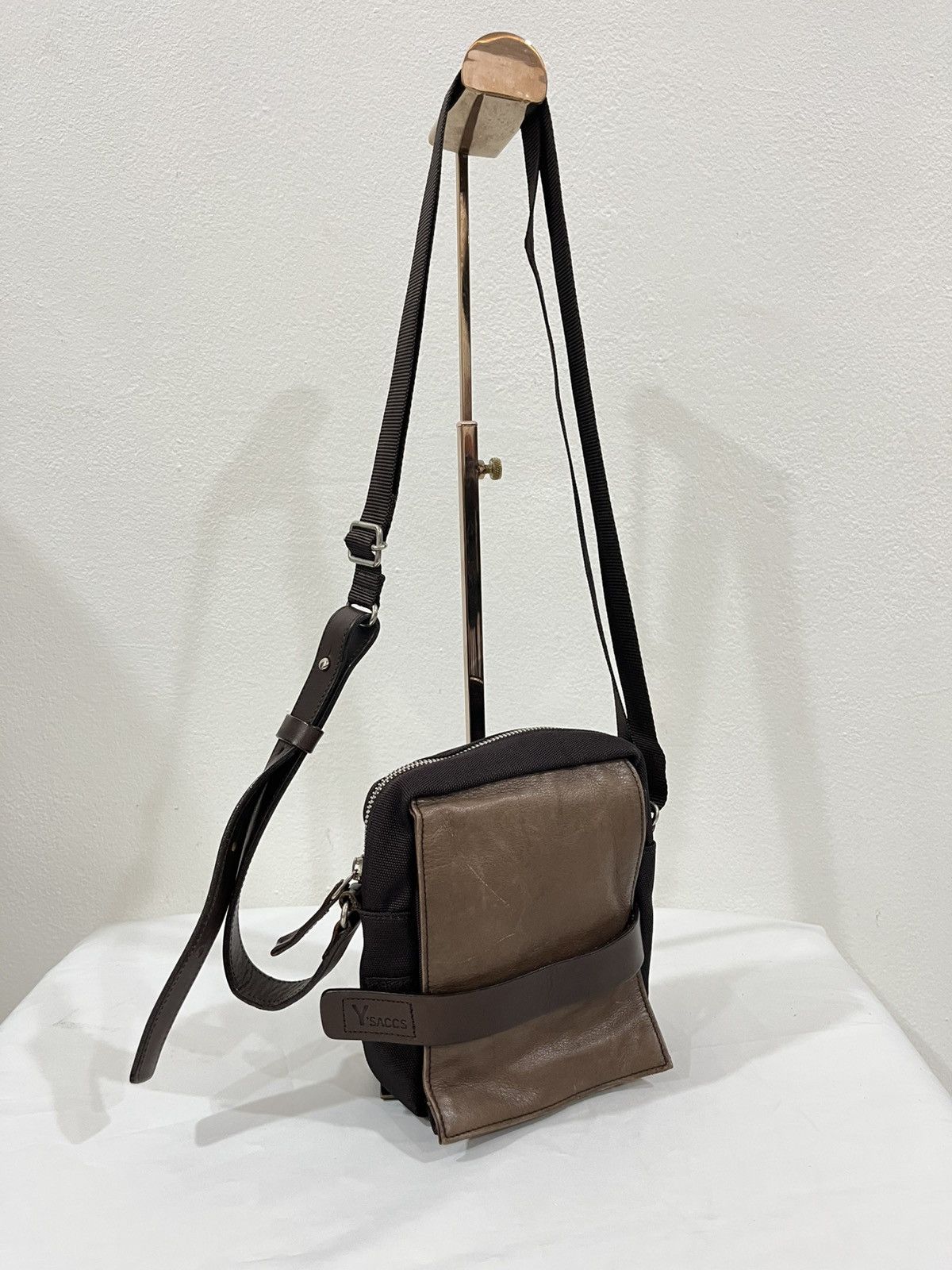 Yohji Yamamoto YSaccs Yohji Yamamoto Crosbody Leather Mini Sling Bag Size ONE SIZE - 2 Thumbnail