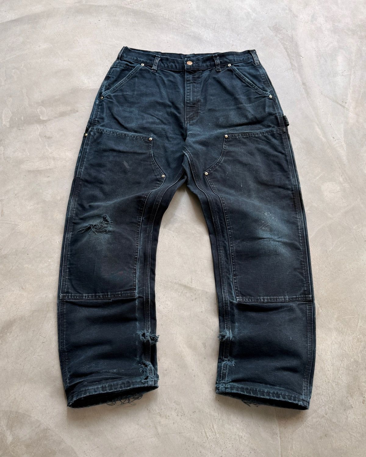 Carhartt Carhartt Doubleknee B01 Distressed Black Size US 34 / EU 50 - 1 Thumbnail