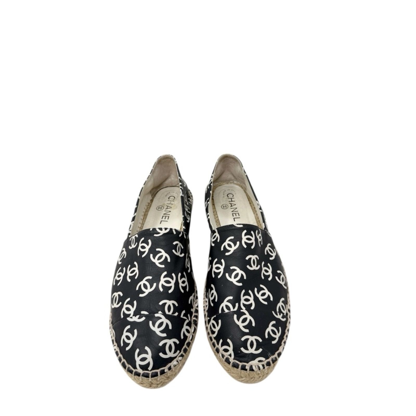 Chanel Chanel CC Monogram Logo Leather Espadrilles Size 40 Size US 10 / IT 40 - 5 Thumbnail