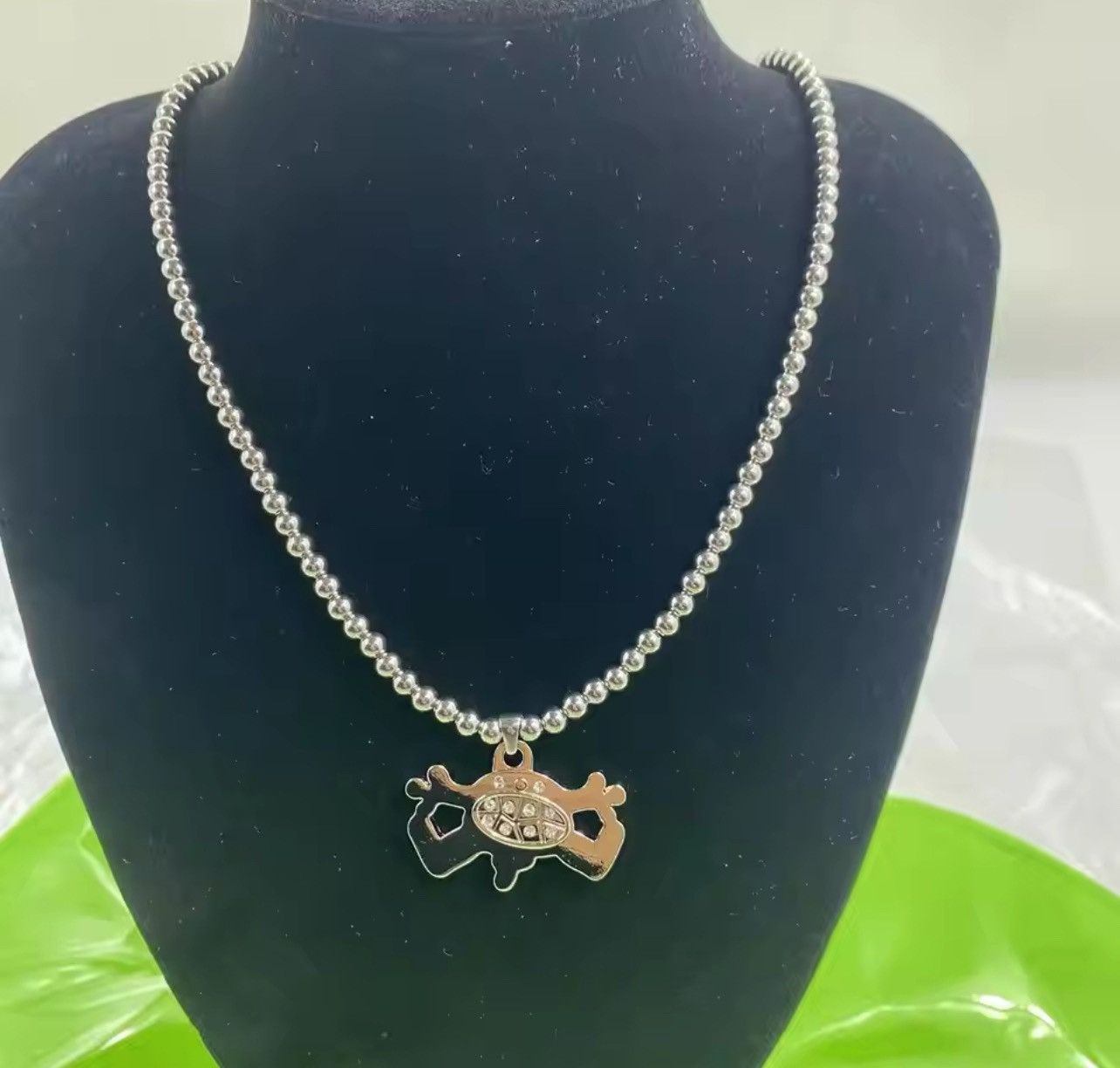 Jewelry Bead Chain Quadangle Ball Necklace Size ONE SIZE - 1 Thumbnail