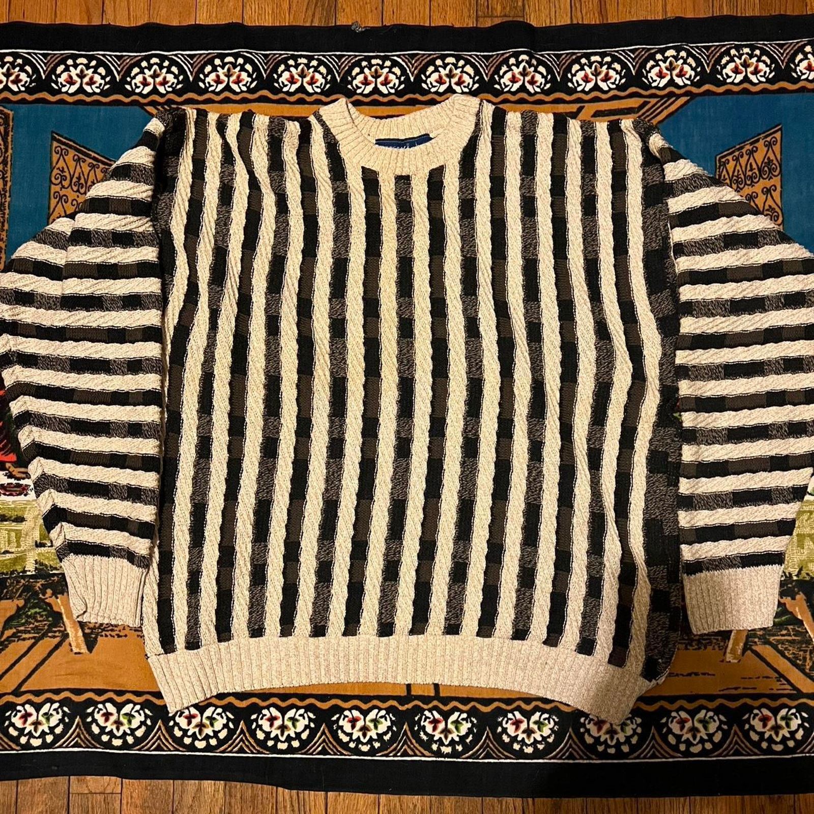 Coogi × Protege × Tundra Mens coogi knit sweater 3d knit cable knit heavyweight y2k Size US L / EU 52-54 / 3 - 1 Thumbnail