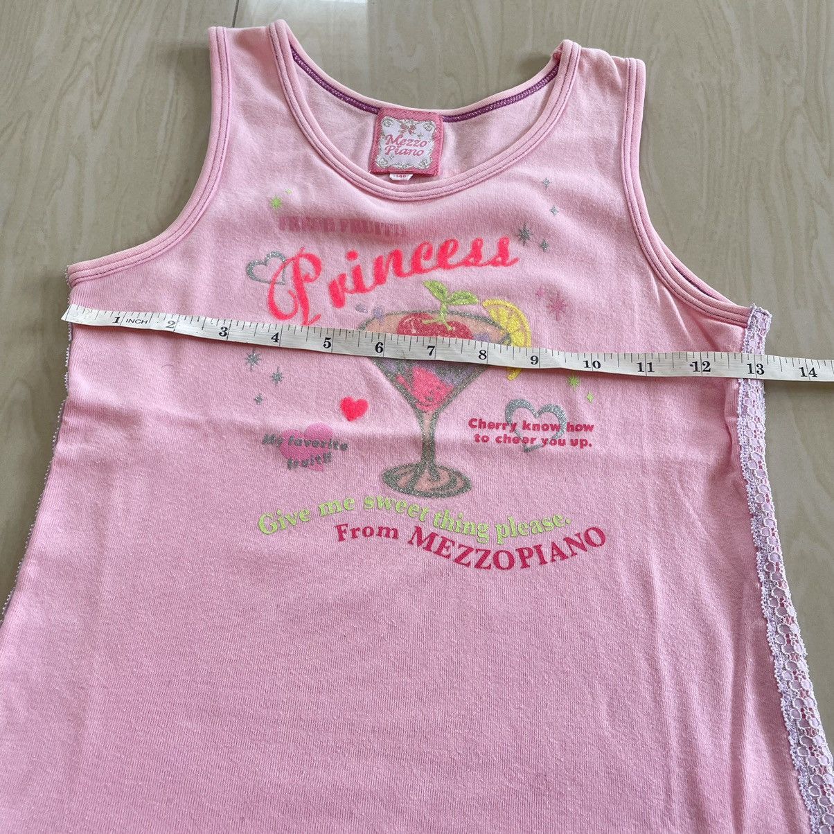 Japanese Brand Mezzo piano cherry pink tank top Size ONE SIZE - 4 Thumbnail