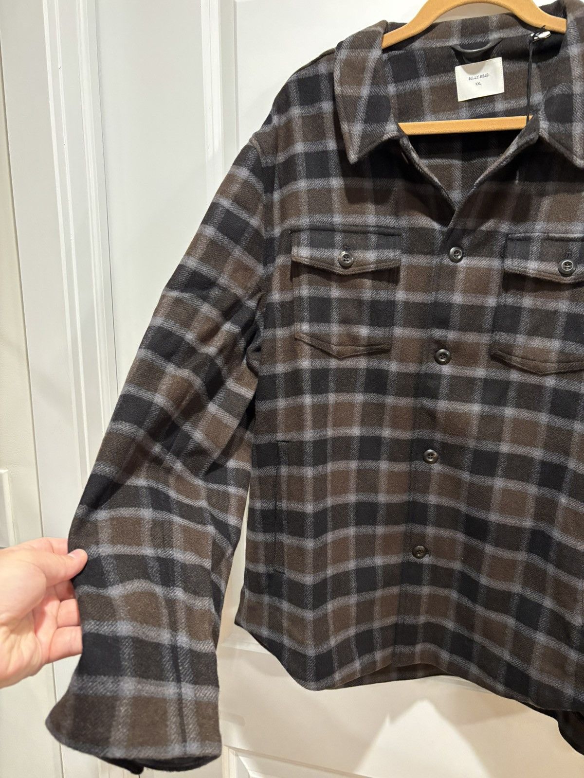 Billy Reid NWT Billy Reid Shirt Jacket Men's Wool XXL 2XL Olive Plaid Size US XXL / EU 58 / 5 - 8 Thumbnail