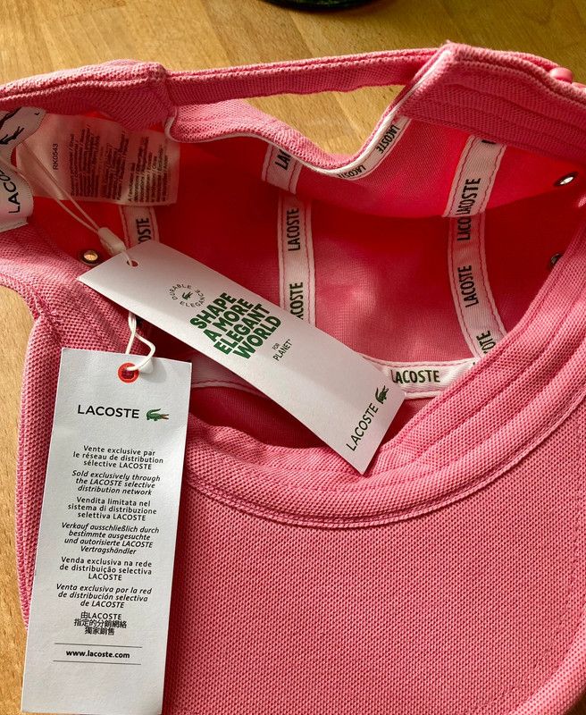 Lacoste pink girolle cap casquette pique new ds hat Size ONE SIZE - 5 Thumbnail