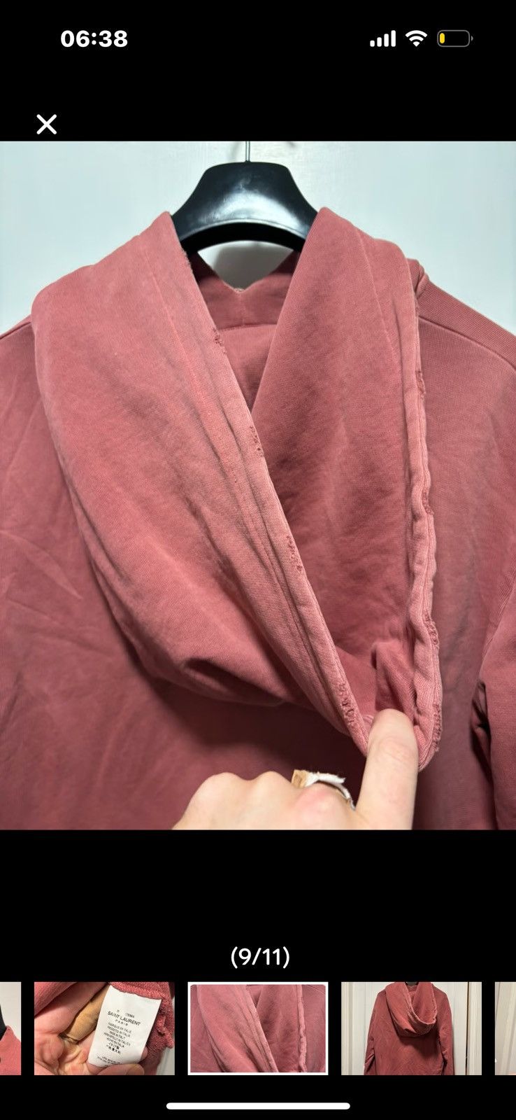 Saint Laurent Paris saint laurent distressed hoodie Size US M / EU 48-50 / 2 - 7 Thumbnail