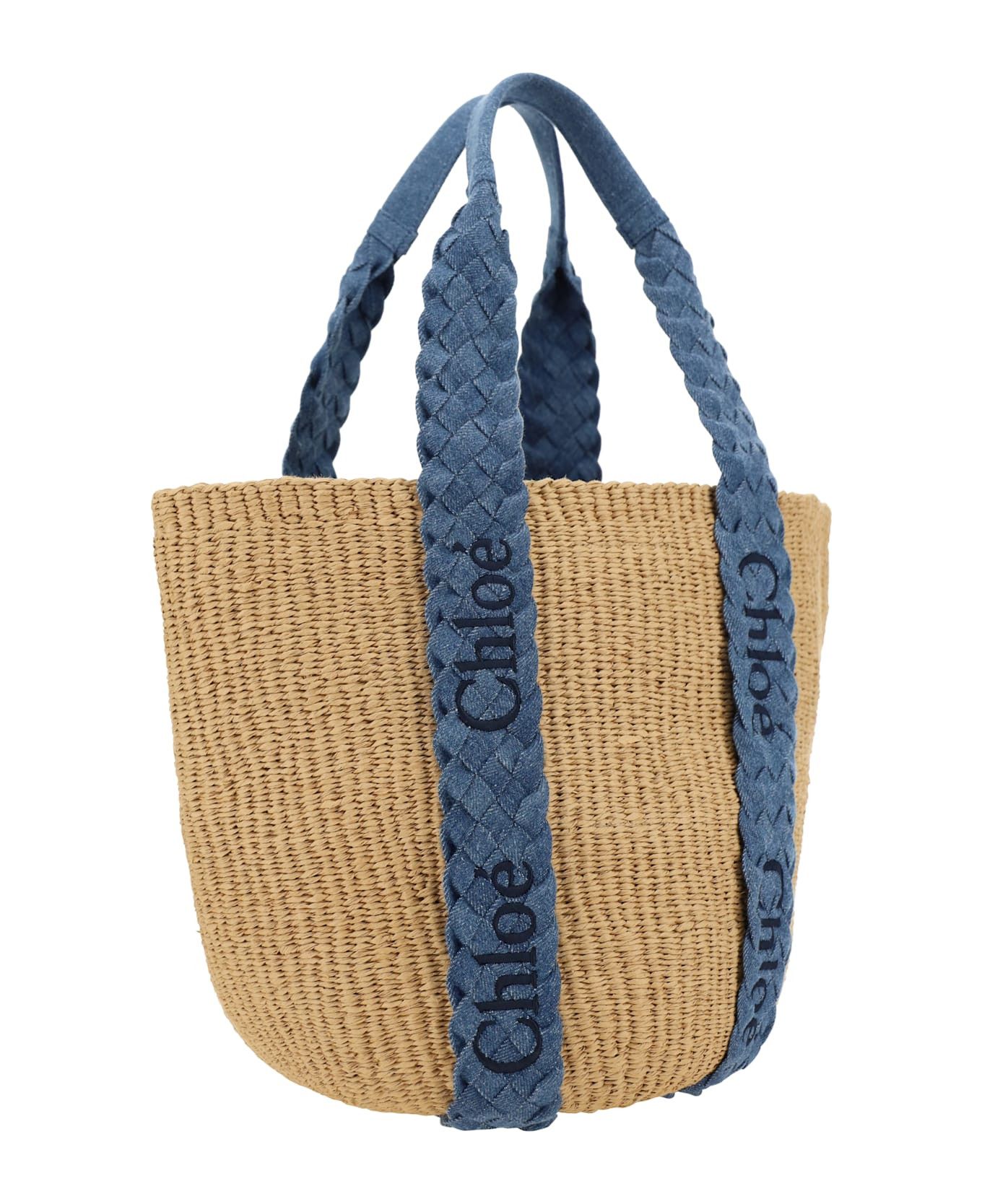 Chloe o1loc1c10226 Size: OS / Woody Basket Bag in Denim Size ONE SIZE - 2 Thumbnail