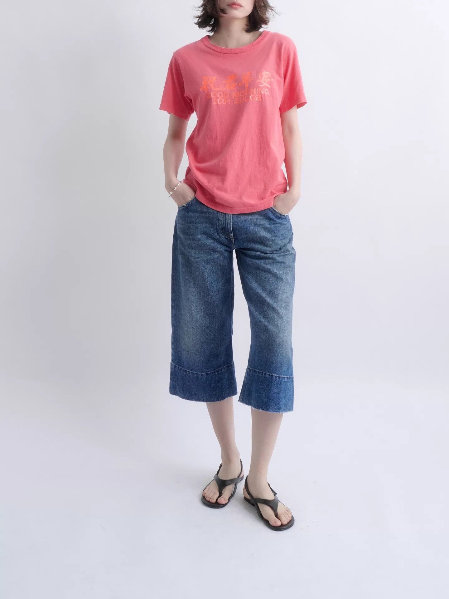 Chloe CHLOE Phoebe Philo 04ss Washed Denim Cropped Wide-Leg Pant Size 24" / US 00 / IT 34 - 1 Thumbnail