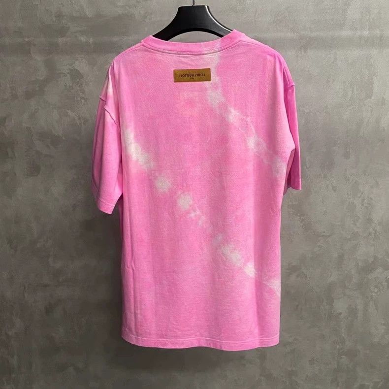 Louis Vuitton louis vuitton Pink tie-dye metallic logo short sleeve 2502- Size US XXL / EU 58 / 5 - 2 Thumbnail