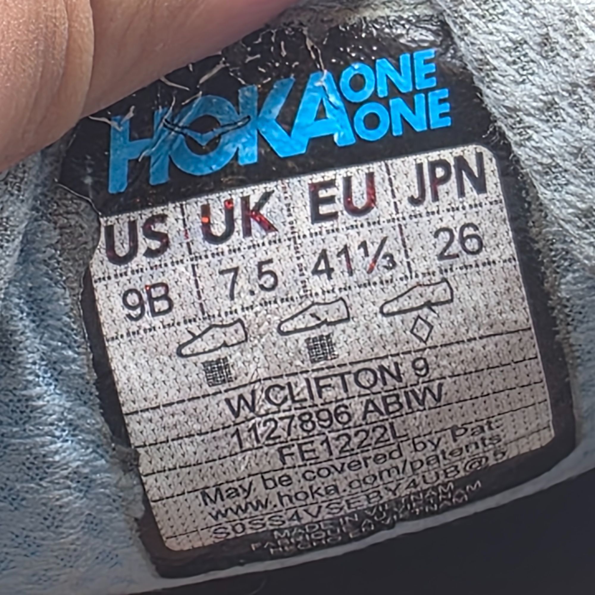 Hoka Hoka One One Clifton 9 Womens Sise 9 B Gray Orange Athletic Size US 9 / IT 39 - 6 Thumbnail
