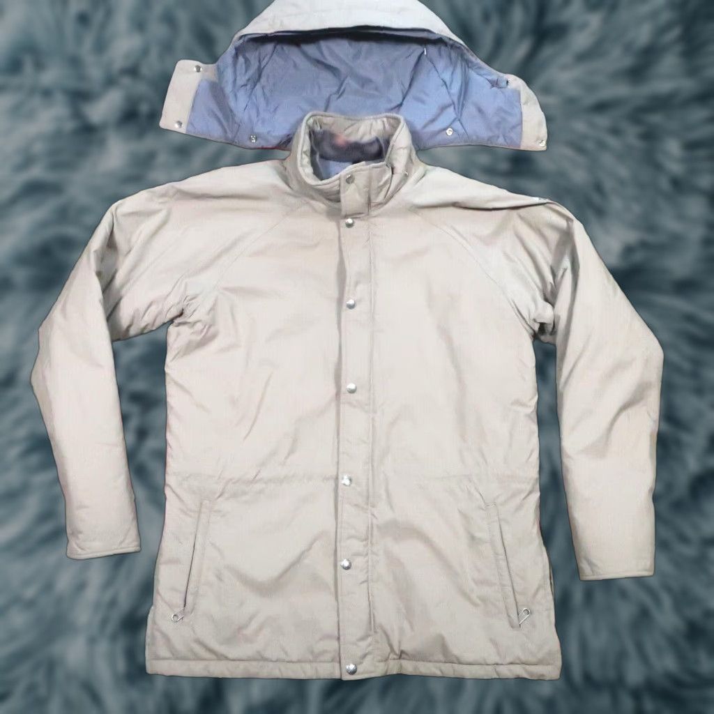 The North Face VINTAGE The North Face Parka Jacket L USA 90s Government Issue Removable Hood Beige Nylon Canvas Zip Snap Mens Reg Large Hooded Size US L / EU 52-54 / 3 - 1 Thumbnail