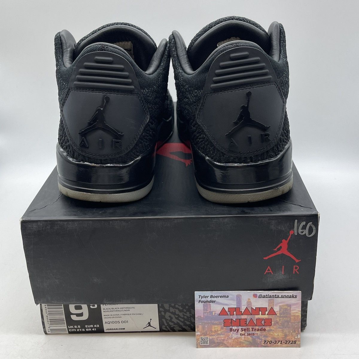 Jordan Brand Air Jordan 3 black Size US 9.5 / EU 42-43 - 3 Thumbnail