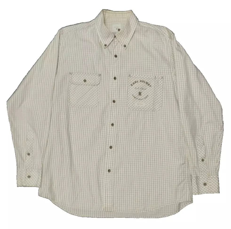 Japanese Brand × Karl Helmut KARL HELMUT Grid Check Button Down Long Sleeve Men Shirt Size US L / EU 52-54 / 3 - 3 Thumbnail