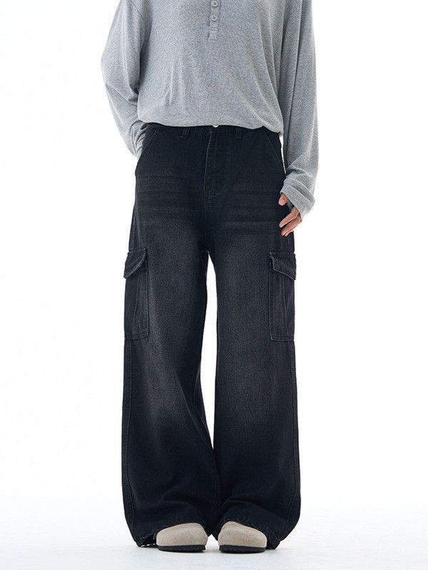 Japanese Brand Retro street multi-pocket patchwork distressed work jeans Size US 32 / EU 48 - 1 Thumbnail
