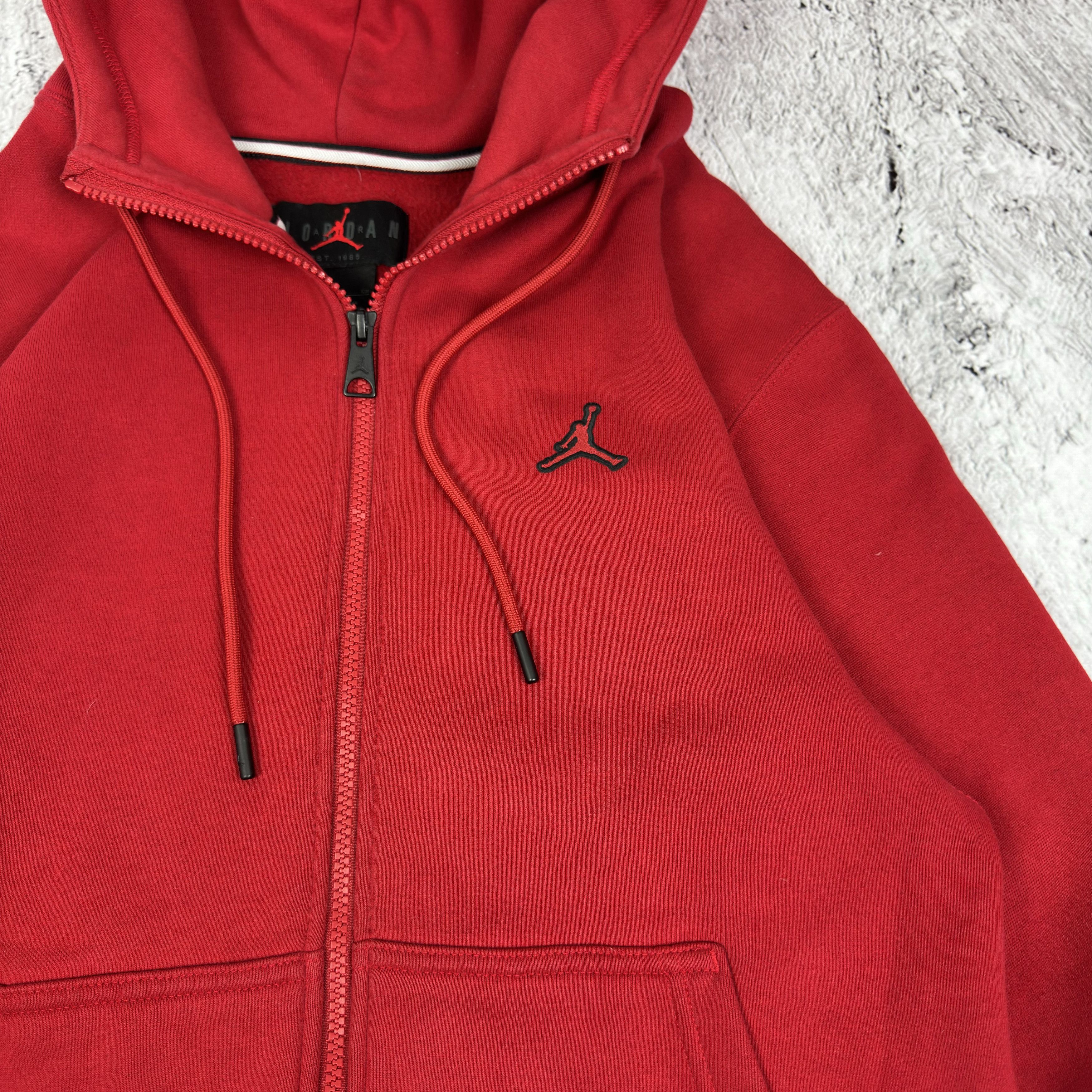 Jordan Brand Air Jordan Essential Men Red Cotton Fleece Full Zip Hoodie S Size US S / EU 44-46 / 1 - 4 Thumbnail