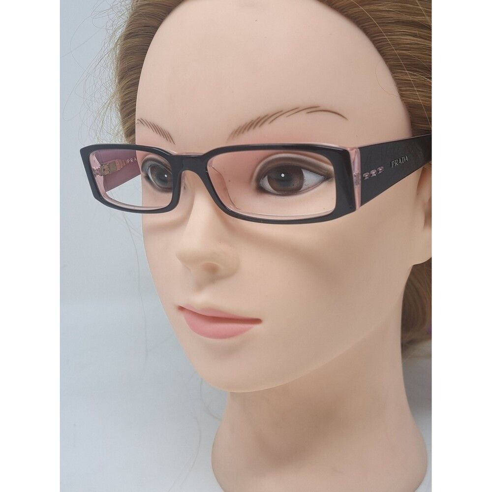 Prada NEW Prada Women's Eye Glasses Frames Rectangle Black Purple Size ONE SIZE - 1 Thumbnail