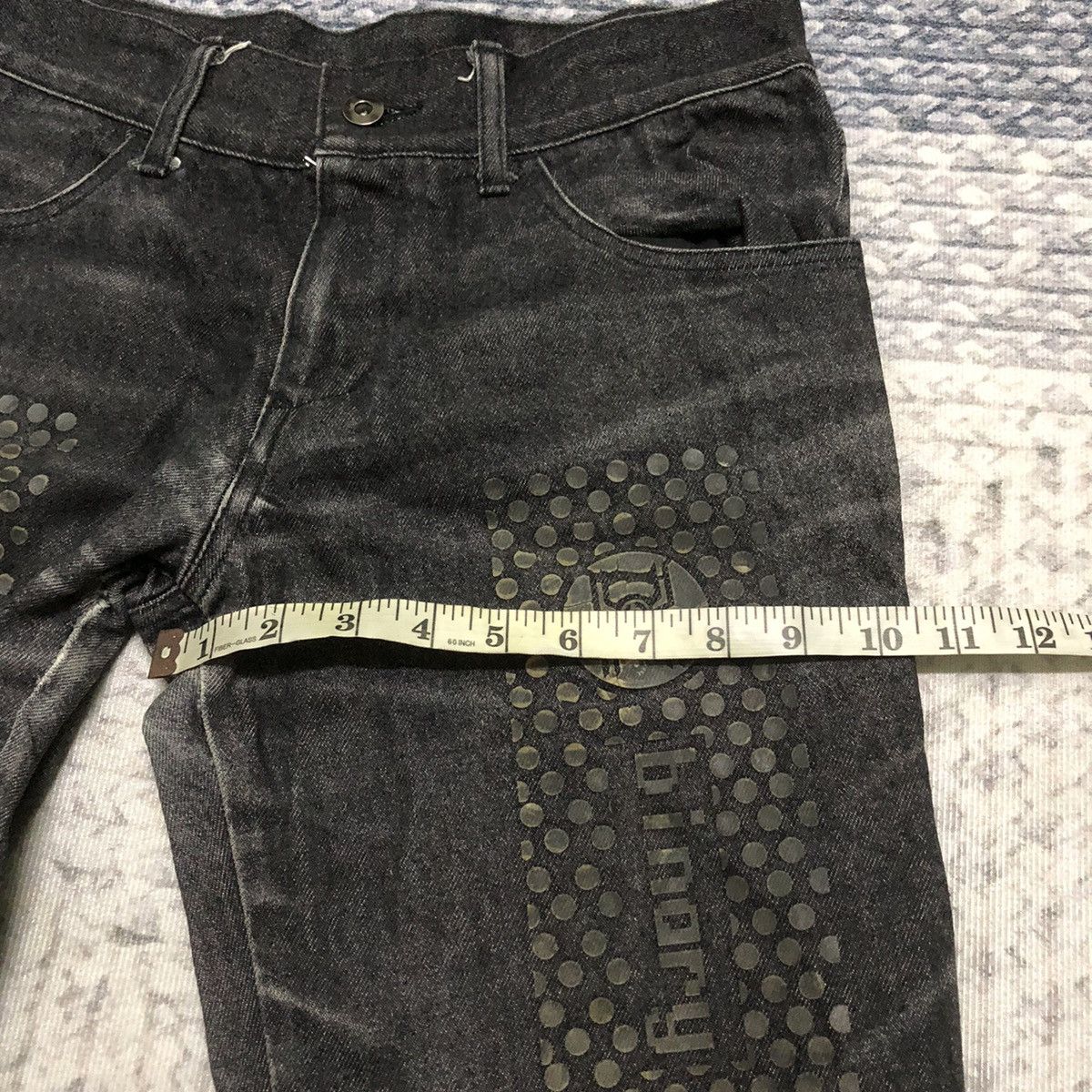 Rare Distressed Japanese Brand Punk Bondage Flare Jeans