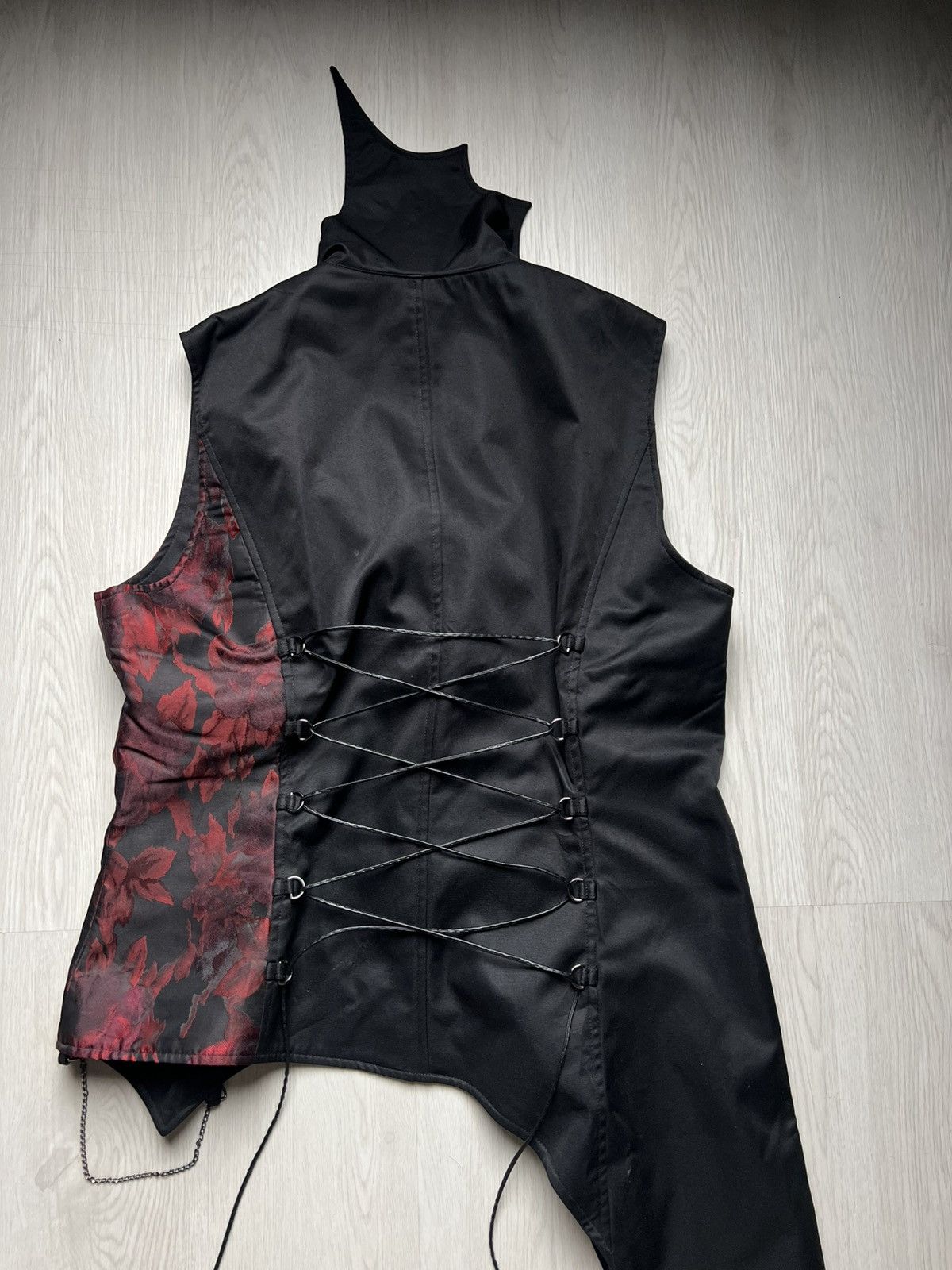 If Six Was Nine Punk Rave Asymmetric Vampire Vest Jacket Size US XL / EU 56 / 4 - 4 Thumbnail