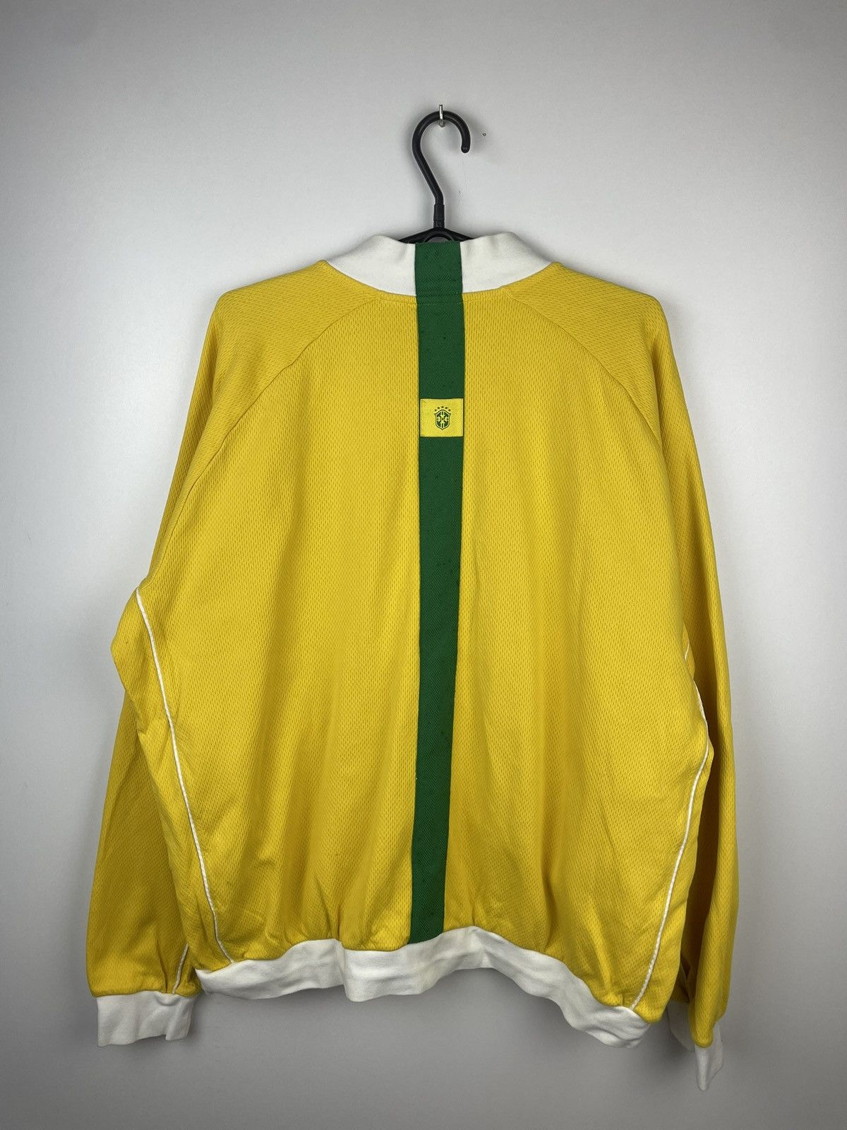 Nike × Vintage Nike Brazil Vintage Zip Sweatshirt Hoodie Yellow Size XXL Size US XXL / EU 58 / 5 - 9 Thumbnail