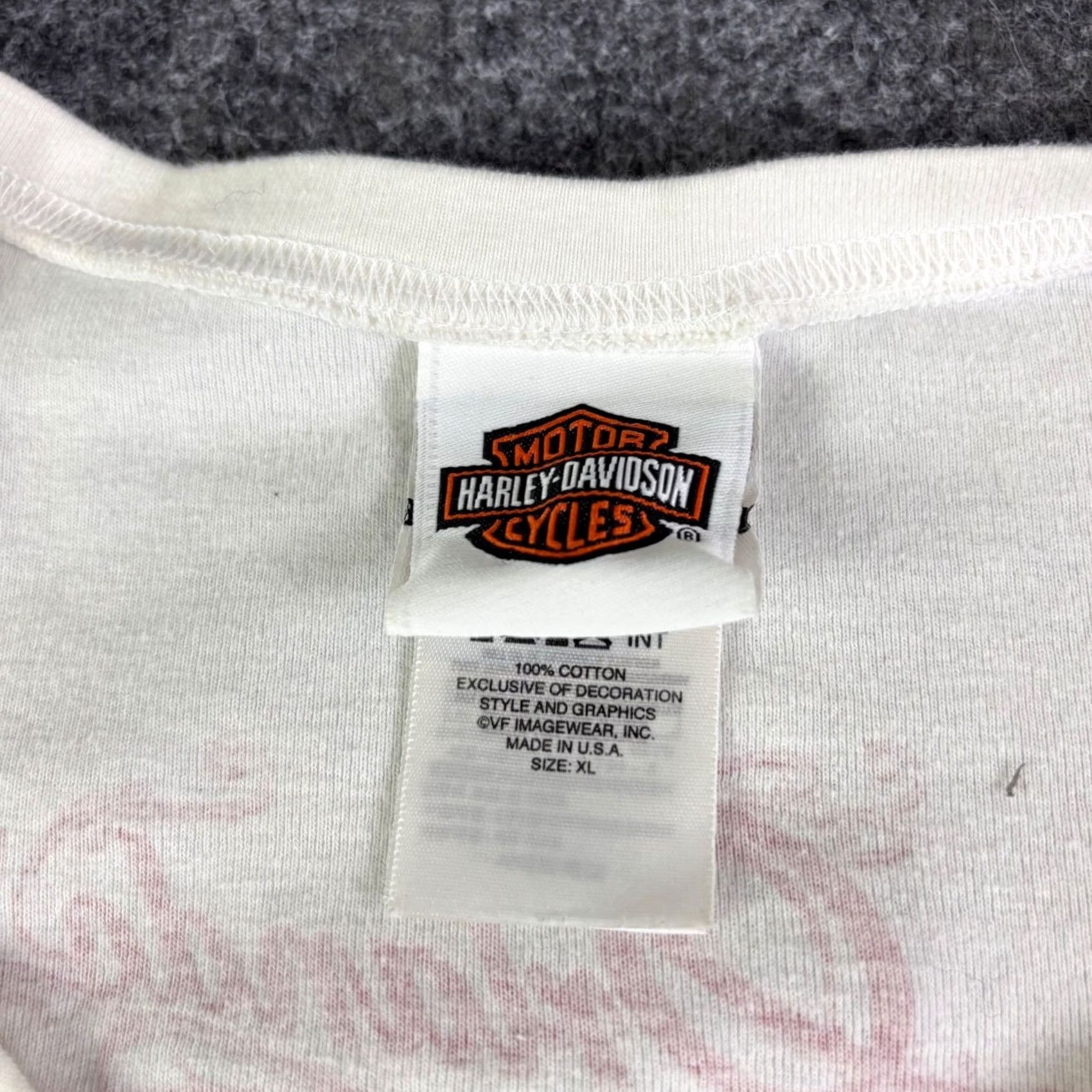 Harley Davidson Harley-Davidson Live Free Wings Graphic Tee Shirt White XL Cotton Vintage Y2K Tee Shirt Women Short Sleeve Scoop Neck Glitter Size XL / US 12-14 / IT 48-50 - 3 Thumbnail