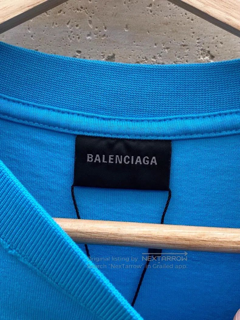 Balenciaga Balenciaga Ice crack Coke blue short sleeve T-shirt Size US M / EU 48-50 / 2 - 4 Thumbnail