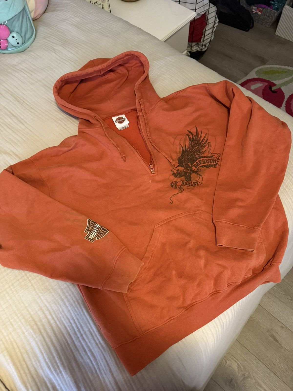 Harley Davison vintage zip-up hoodie