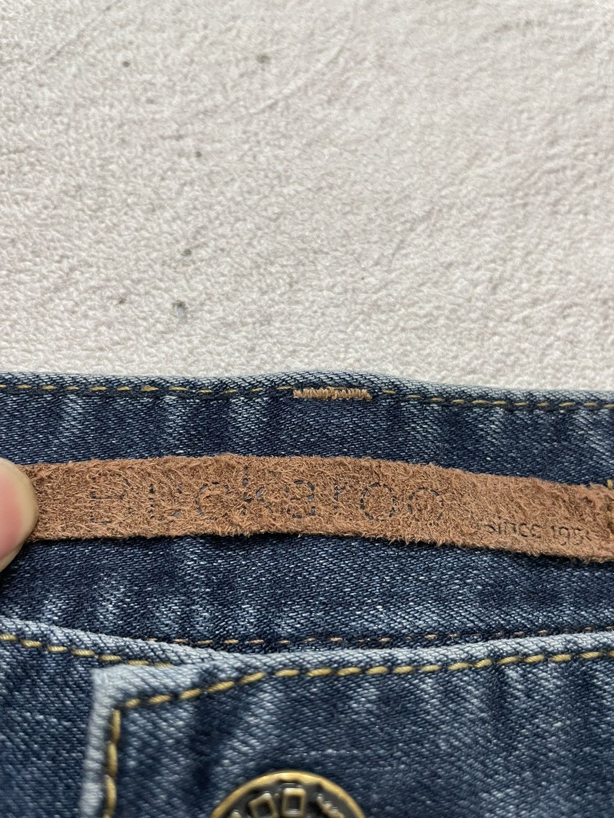 Japanese Brand 2000s Buckaro Washed Blue Denim Size US 34 / EU 50 - 6 Thumbnail