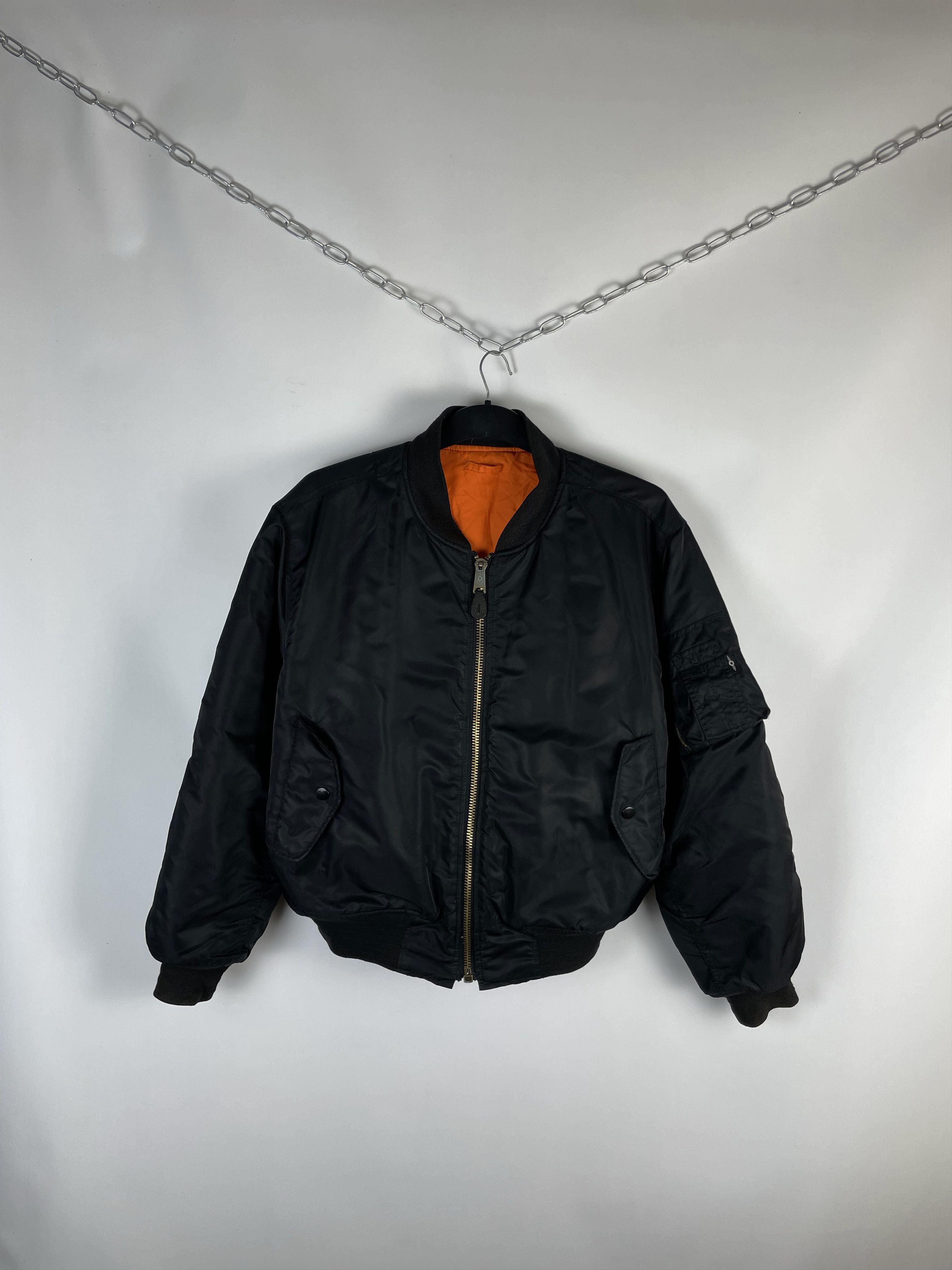 Vintage MA 1 Bomber Jacket Military Flyers Nylon