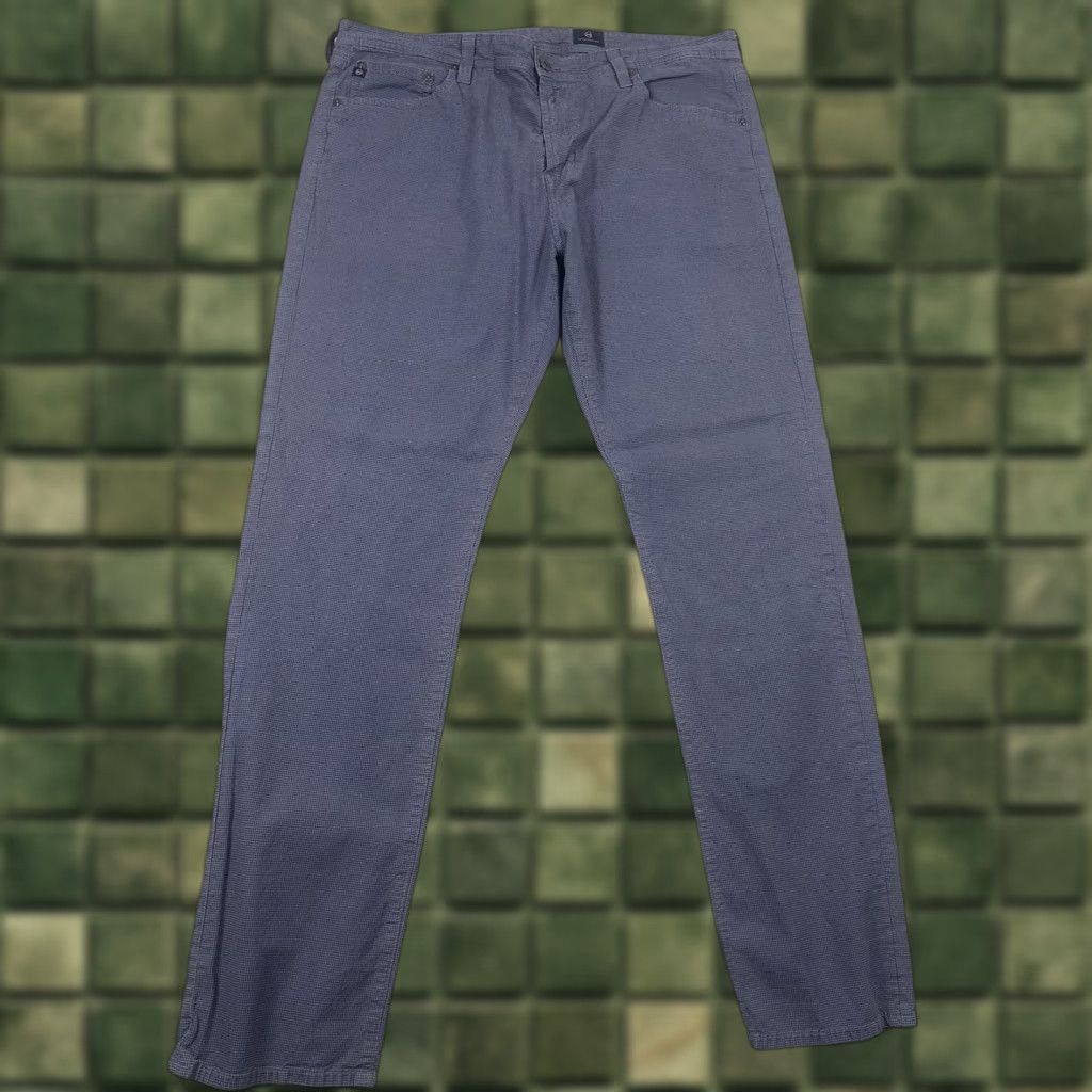 AG Adriano The Everett Slim Straight Jeans Mens 38x34 Purple Check