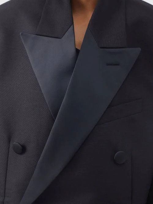 Balenciaga o1in1g1024 Dup / Cropped Tuxedo Blazer in Black Size XS / US 0-2 / IT 36-38 - 10 Thumbnail
