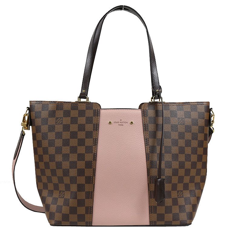 image of Louis Vuitton Jersey Damier Magnolia Tote Bag in Brown, Women's