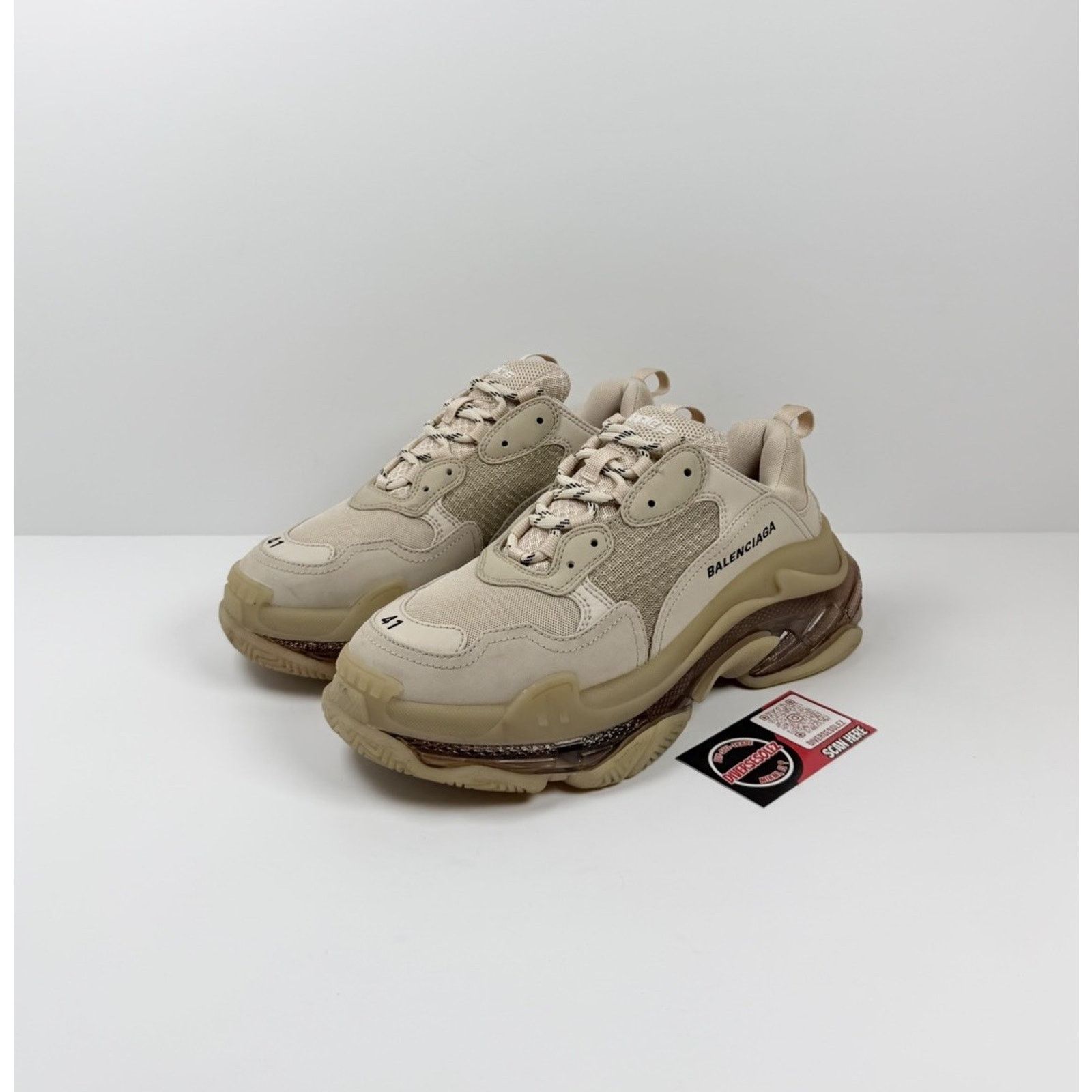 Balenciaga Size 41EU/11W - Balenciaga Triple S Beige Size US 11 / IT 41 - 1 Thumbnail