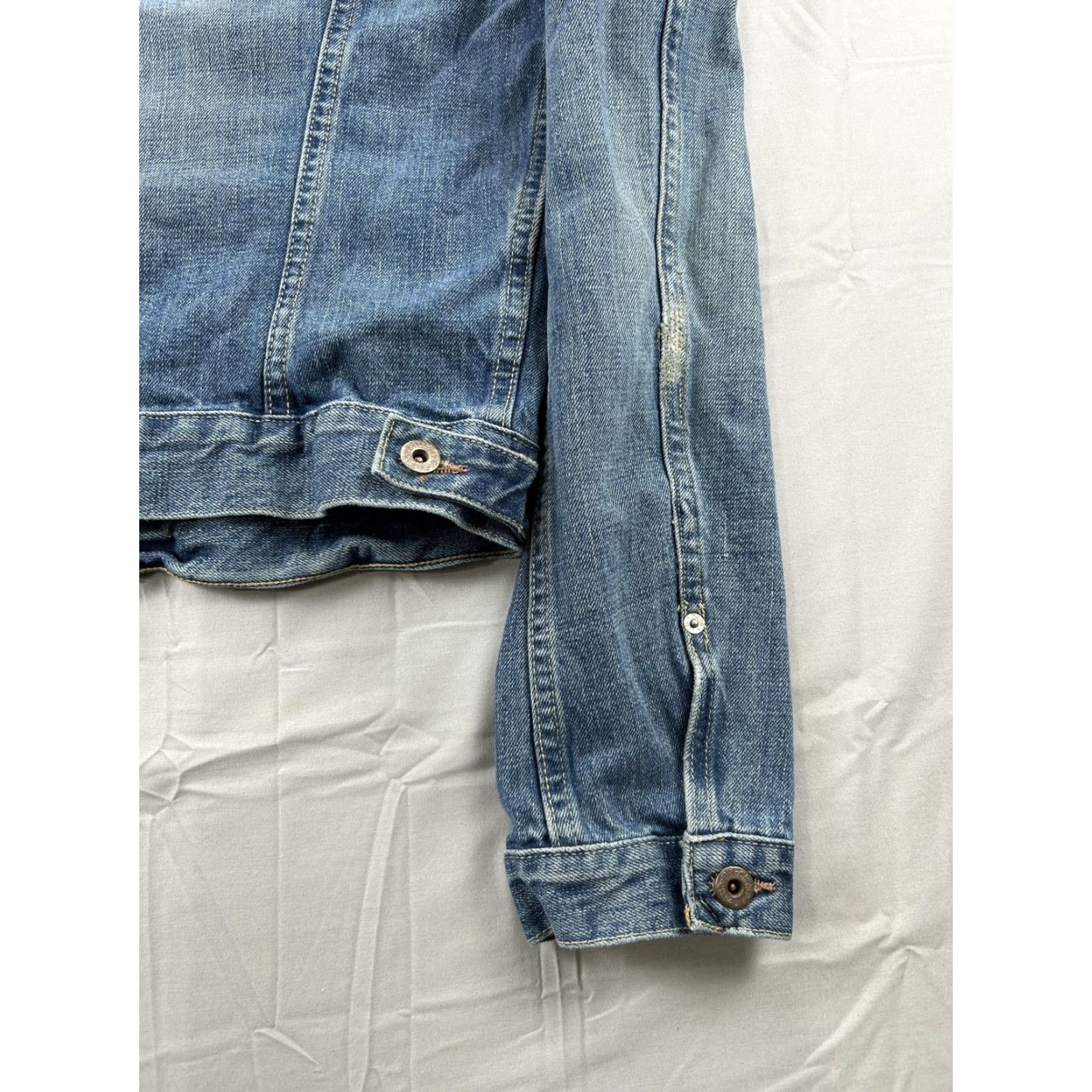 Ralph Lauren Polo Jeans Ralph Lauren Jacket Womens Large Blue Denim Trucker Crop Y2K Size 36" / US 14 / IT 50 - 7 Thumbnail