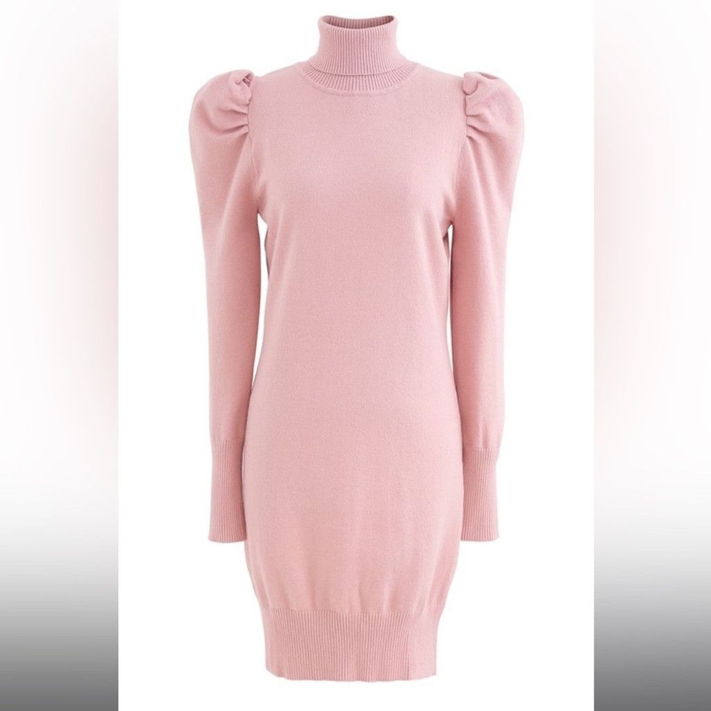 The Unbranded Brand Sonja by Sonja Morgan Puff Sleeve Sweater Dress Size L / US 10 / IT 46 - 1 Thumbnail