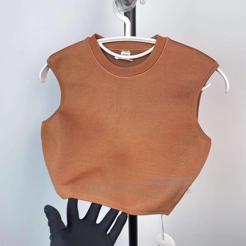 Hermes Hermes Brown knitted vest, can be worn as a base layer. Size XS / US 0-2 / IT 36-38 - 2 Thumbnail