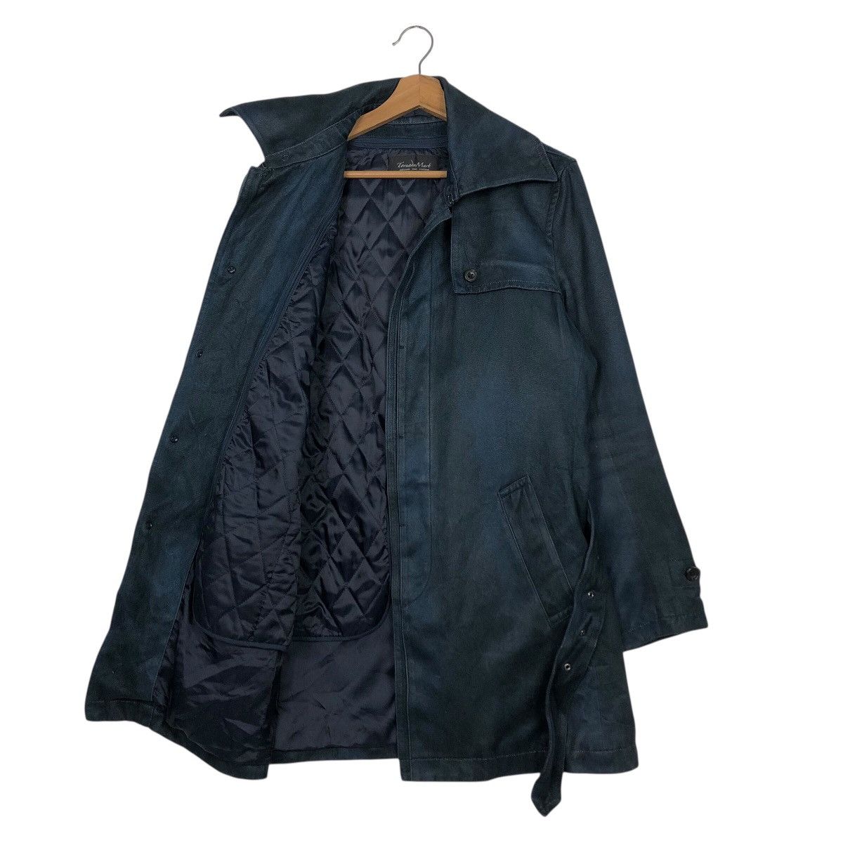 Japanese Brand Tornado Mart Archive Black Denim Trench Coat w/ Belt Size US L / EU 52-54 / 3 - 12 Thumbnail