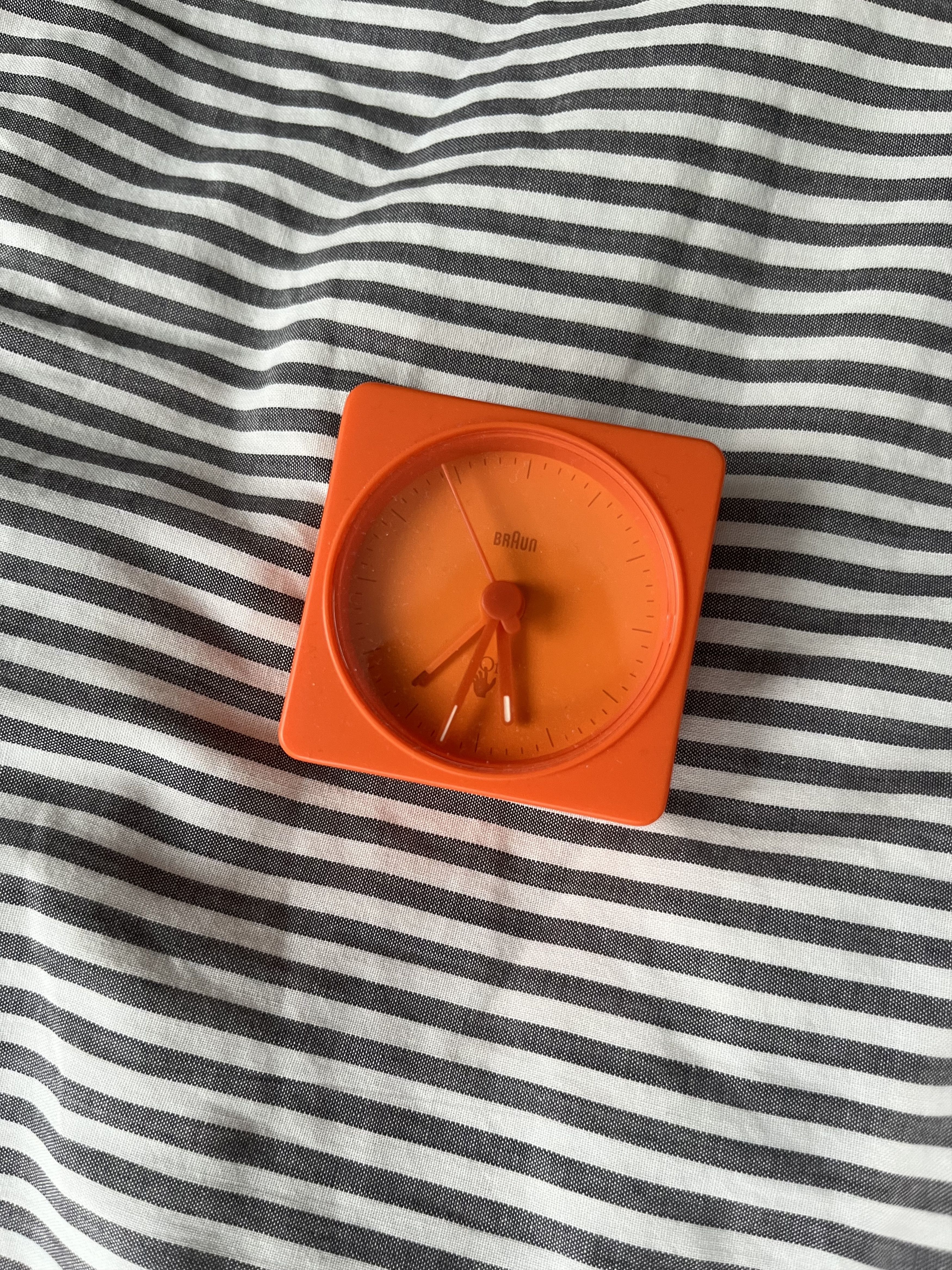 image of Braun x Off White Mini Alarm Clock in Orange, Men's