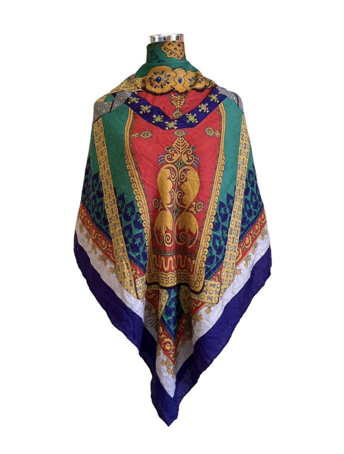 Hermes Hermes Brins D’or Julia Abadie 1982 Blanket Cashmere Scarf Size ONE SIZE - 1 Thumbnail