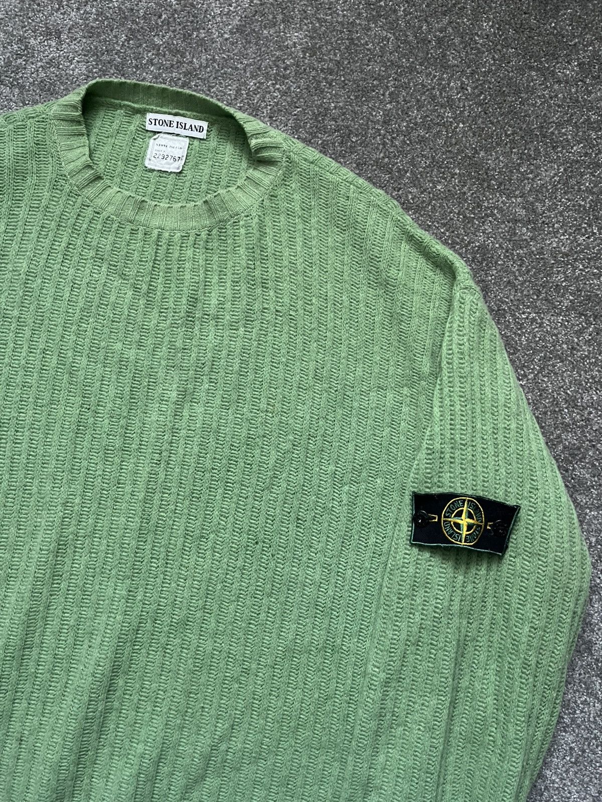 Vintage Stone Island 80s Ribbed Knitter Sweater Size US XL / EU 56 / 4 - 2 Thumbnail